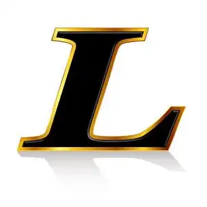 黑金色字母 l照片