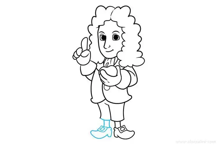 牛顿怎么画牛顿简笔画漂亮卡通