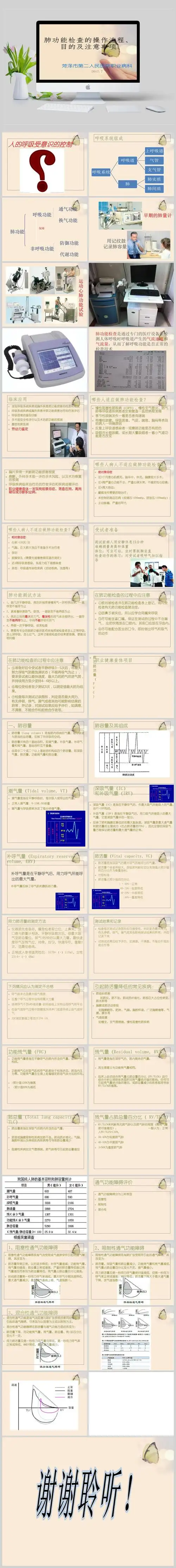 肺功能检查的操作流程,目的及注意事项-7月ppt模板