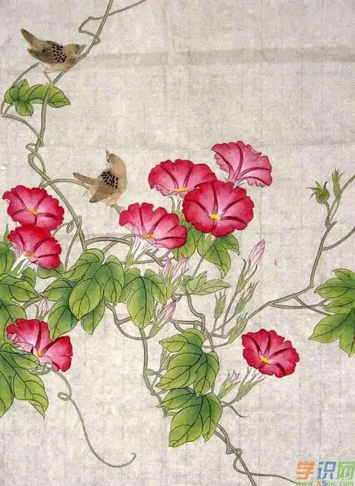 学国画——怎样画牵牛花