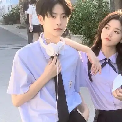 青春校园学生情侣头像图片