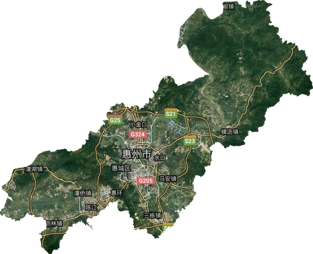 惠城区高清卫星地图