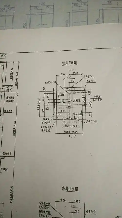 机房平面图,怎么看啊,这边甲方让我去对电梯机房预留洞尺寸呢?求大