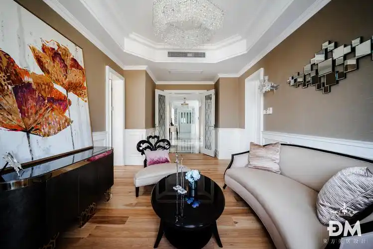 客厅木地板装修效果图600平复式住宅休闲区实景图