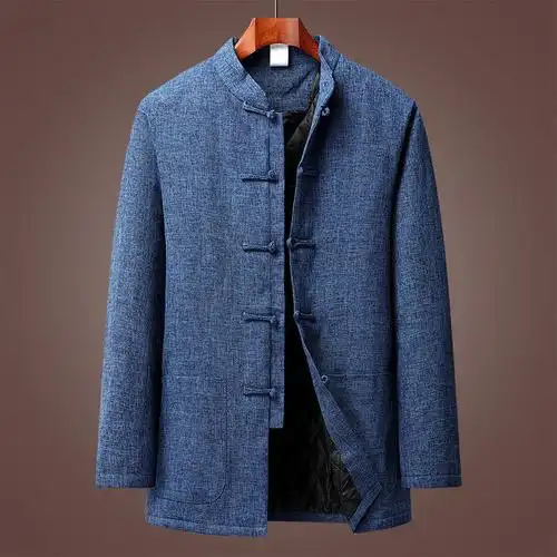 斯哲维世旗舰店品牌轻奢男装唐装男加厚保暖长袖外套中国风中老年爷爷