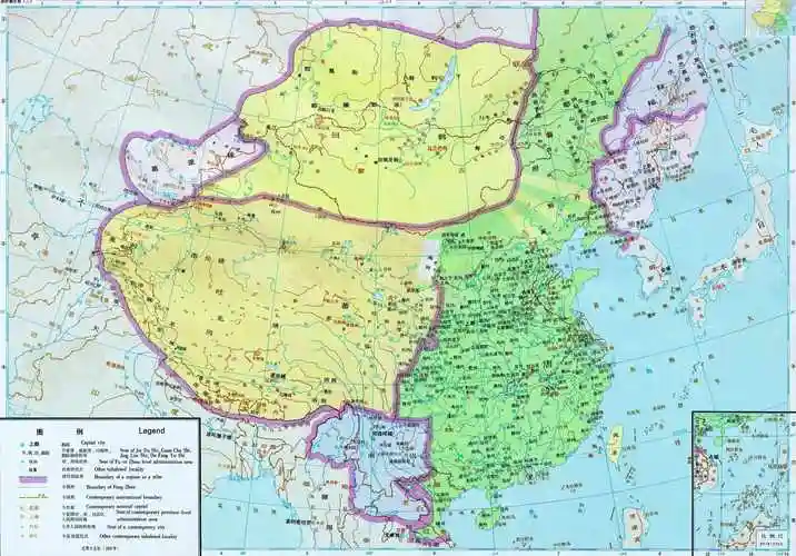 唐时期地图 元和十五年(820年)