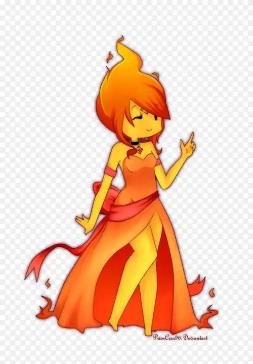 芬恩人类玛塞琳吸血鬼女王杰克狗火焰公主画火焰艺术