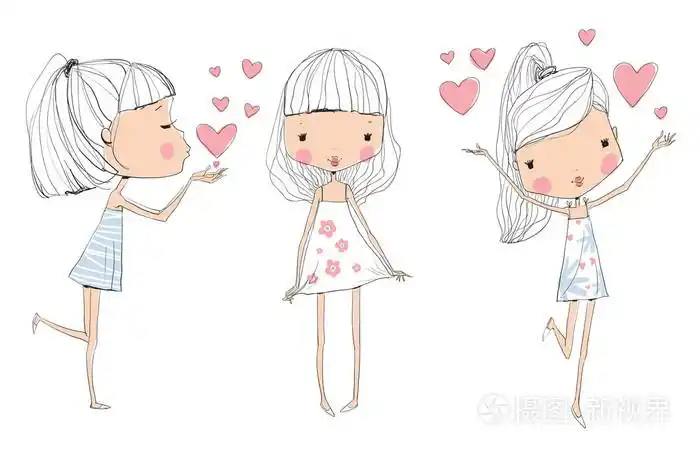 三个可爱的女孩