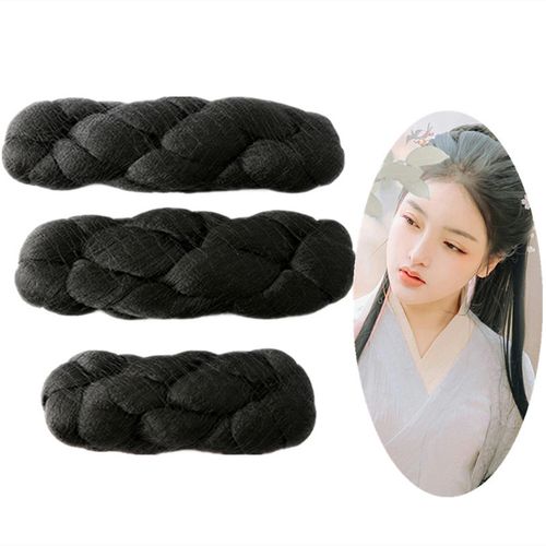 古装假发麻花新款包古风包混丝造型秀禾盘发包唐汉服黑色棕色发髻