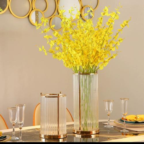 轻奢玻璃花瓶摆件美式客厅插花玄关餐桌后现代家居电视柜软装饰品