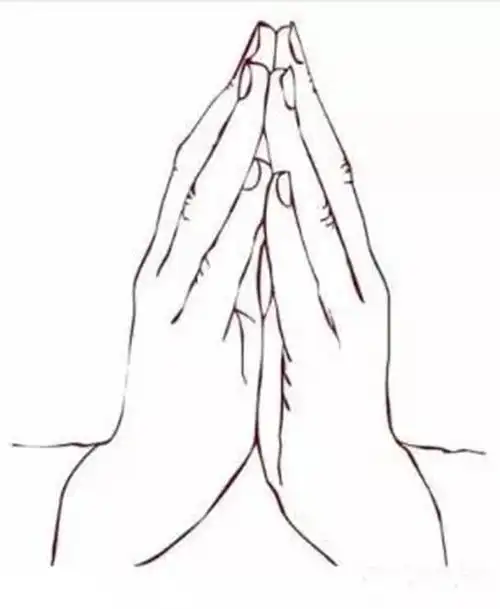 和尚双手合十的简笔画