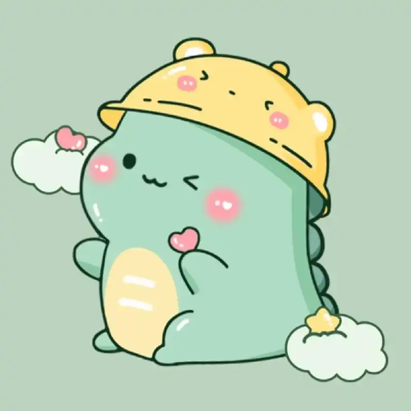 绿色小恐龙头像07 #笔记灵感