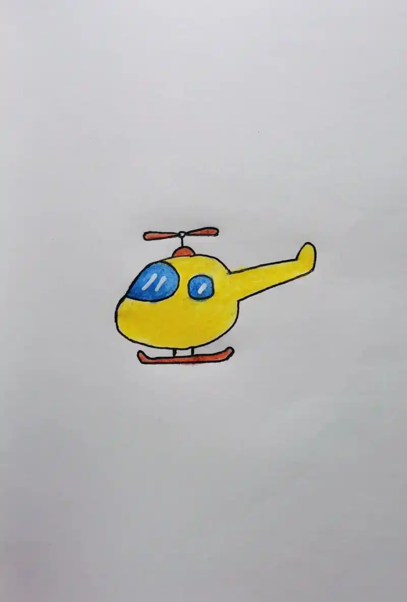 轰隆隆直升机肥来了…#简笔画 #画画 #手绘  - 抖音