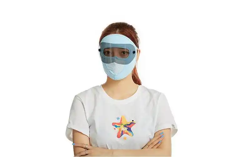 脸女骑行装备遮脸遮阳护目护脸防尘面具脸基尼防晒护目镜至黑色买1带1