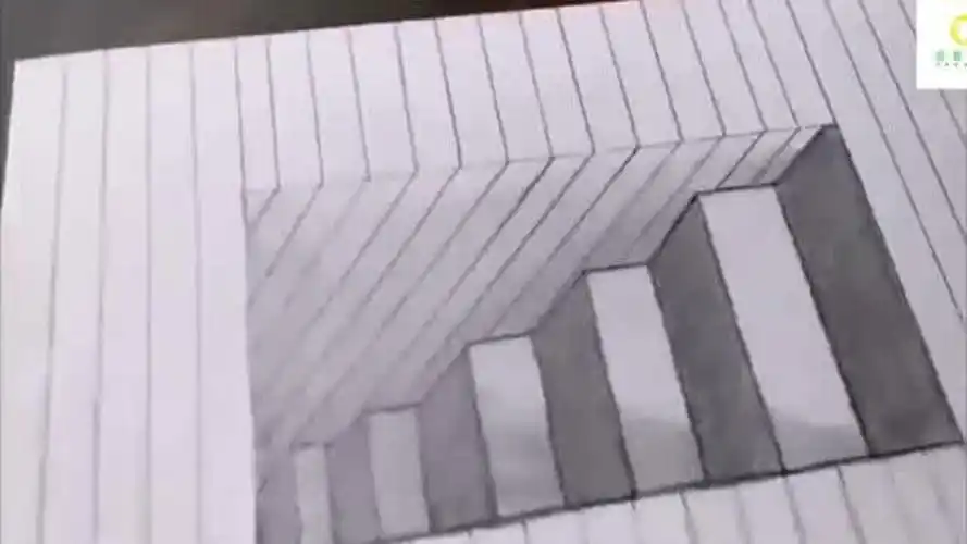 不会画立体画老师教你用立体法画楼梯学会几分钟一幅立体画