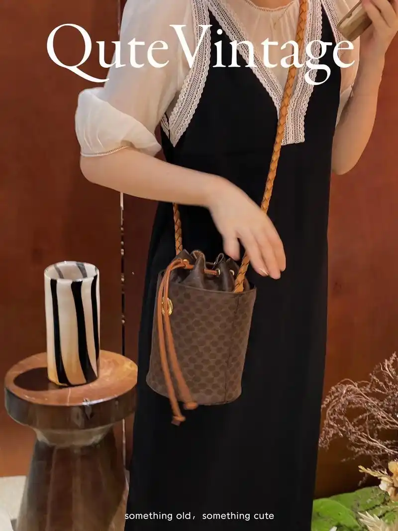 vintage celine 老花水桶包 - 抖音