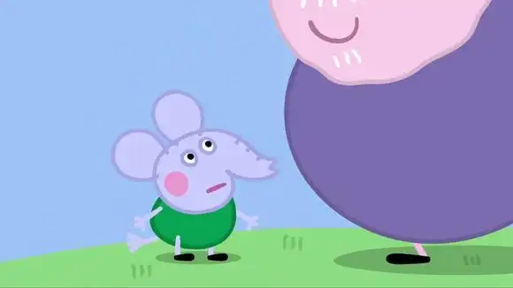 小猪佩奇 小象艾德蒙没有找到彩蛋,因为他太小了跑不动-母婴亲子
