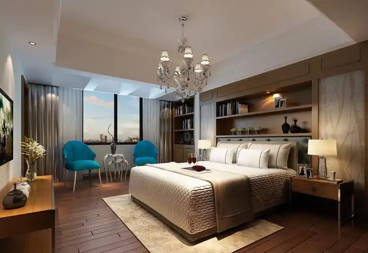 现代新中式风格大户型卧室装修效果图