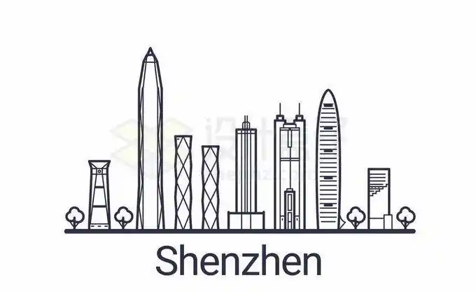 深圳地标建筑手绘插画5121949矢量图片免抠素材免费下载