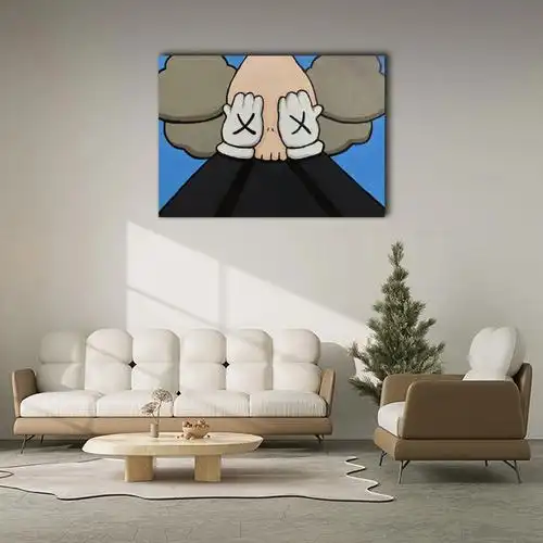 丙烯画kaws暴力熊