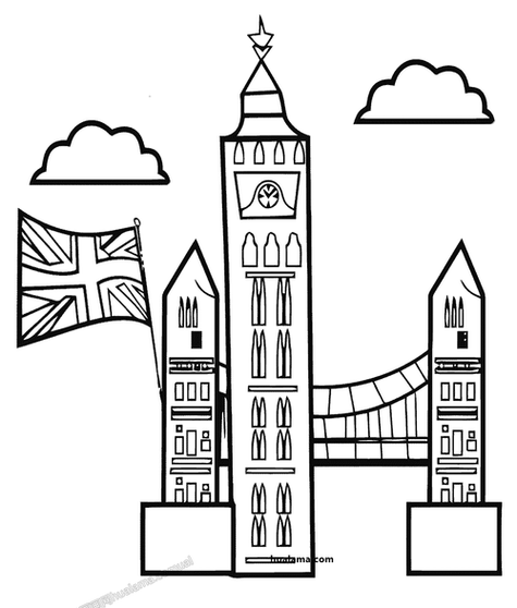 画伦敦塔加拿大标志性建筑物简笔画画加拿大的代表性建筑物和动物简笔