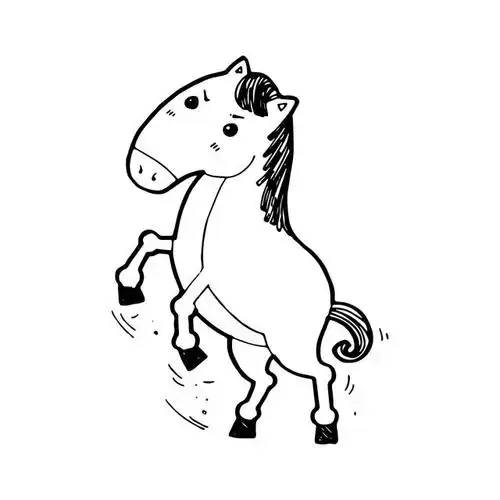 1一3岁儿童简笔画马的画法对于1至3岁的儿童来说