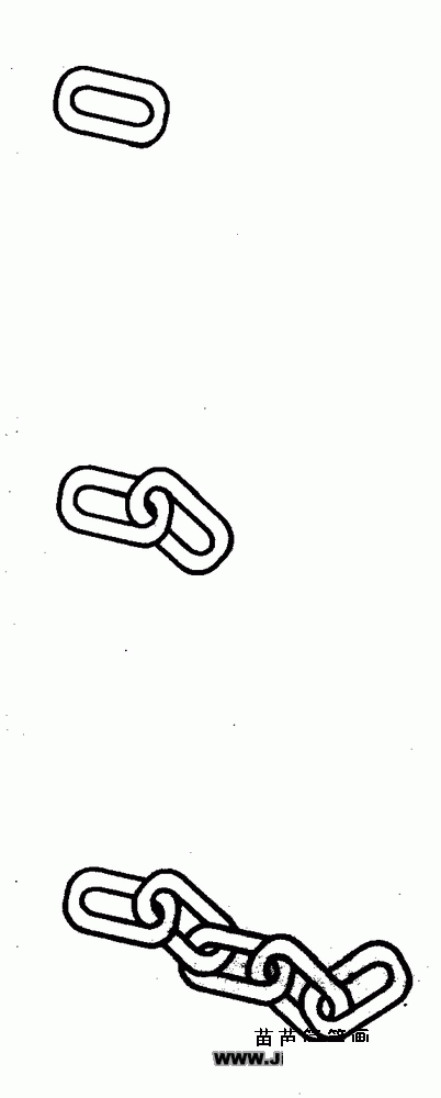 锁链简笔画怎么画