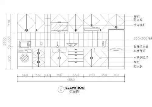 厨房图块立面图2