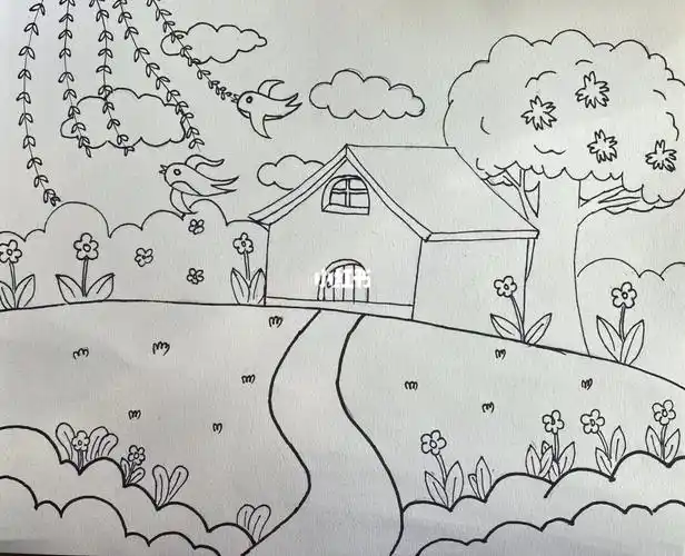 大自然主题画 #和谐大自然 #儿童创意绘画  #春天来了主题画