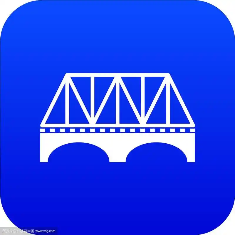 铁路拱桥图标为蓝色