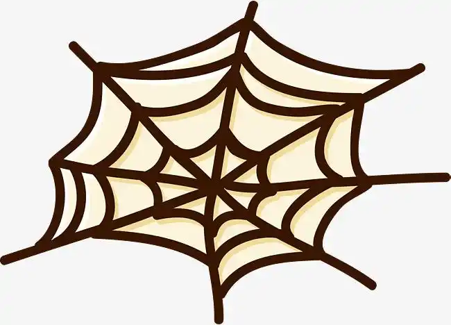 上网蜘蛛网卡通手绘蜘蛛网