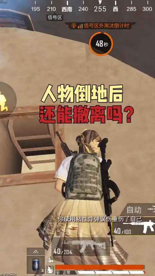 和平精英#和平精英体验服:人物倒地后还能从绿堡撤离吗?