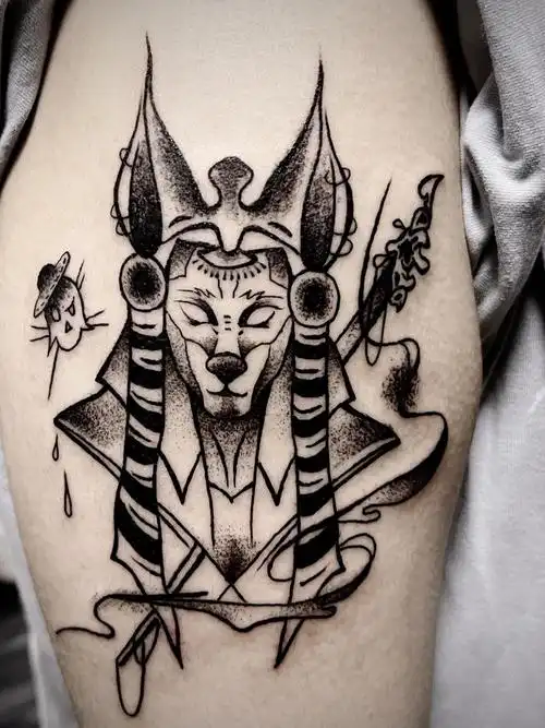 阿努比斯_纹身图案手稿图片_韩光标的纹身作品集