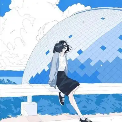 蓝色系#简约风#蓝郁风格_女生头像_我要个性网