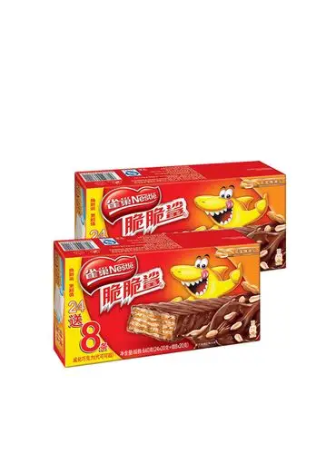 雀巢脆脆鲨花生味威化(24 8)条*2盒装 夹心饼干