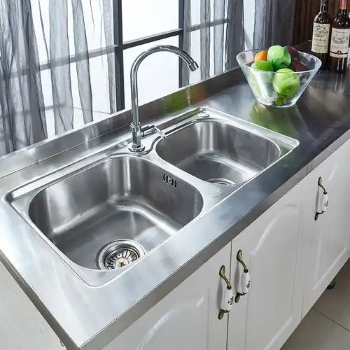 不锈钢灶台柜简易橱柜经济型一体橱柜组装厨房洗碗柜水槽柜灶台柜