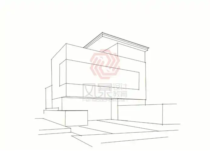 建筑线稿步骤图