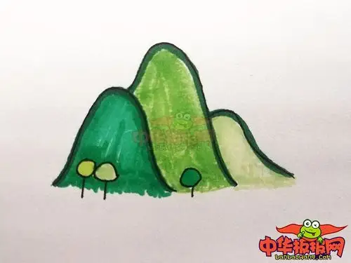 大山怎么画简单好看,画简单的一座山