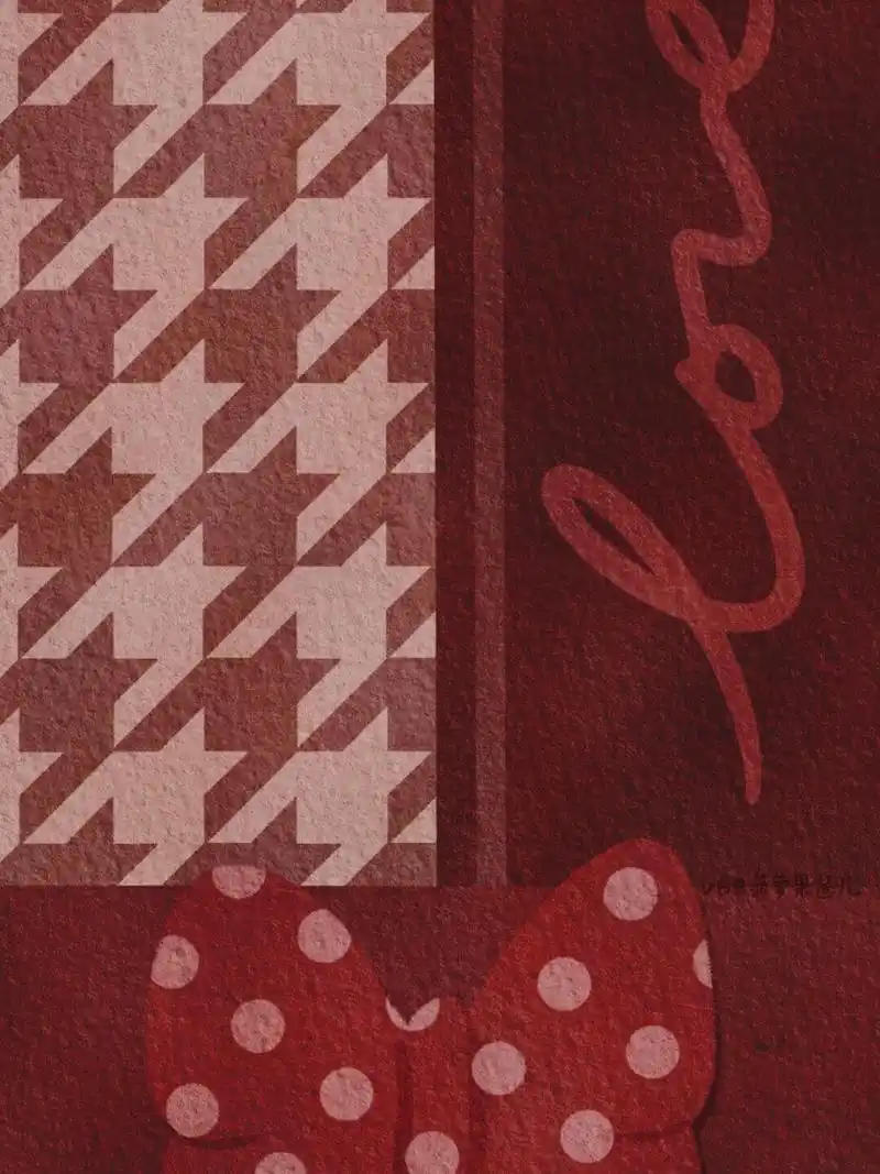 "宇宙山河浪漫,生活点滴温暖,都值得你前行" 复古壁纸 红色壁纸 格纹