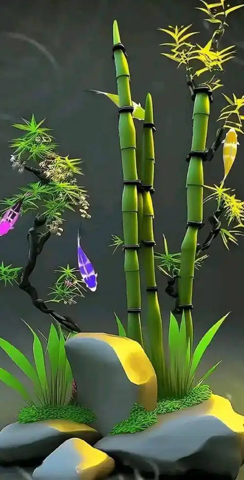 送你一组转运竹,祝您龙年走好运!