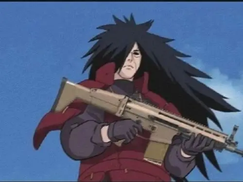 火影拿上现代武器都是什么样斑爷变成狙击手鸣人佐助改枪战