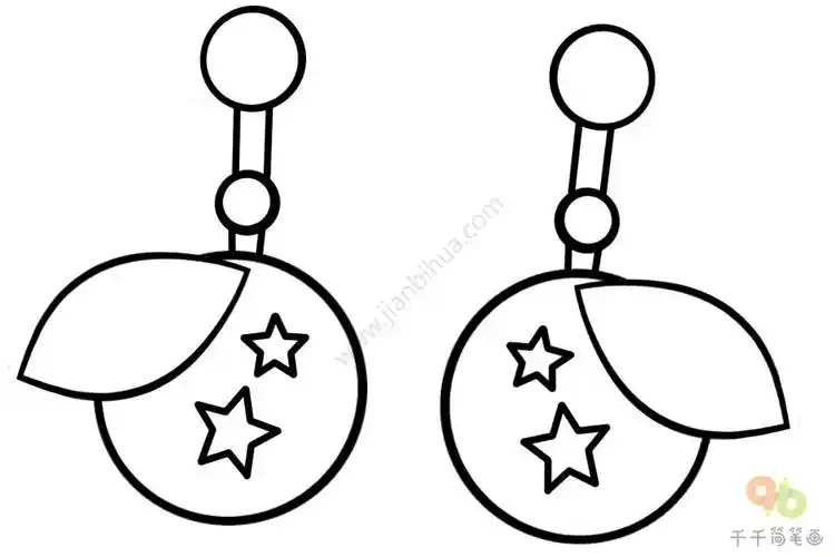 提升气质好物 耳环耳坠简笔画图片大全