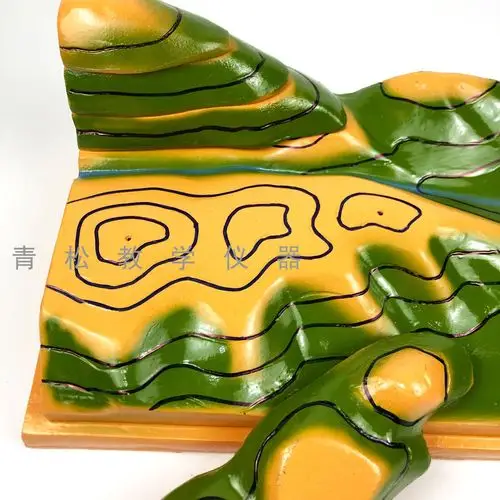 j34015等高线地形图判读模型 初高中学地理 地貌教学仪器教具