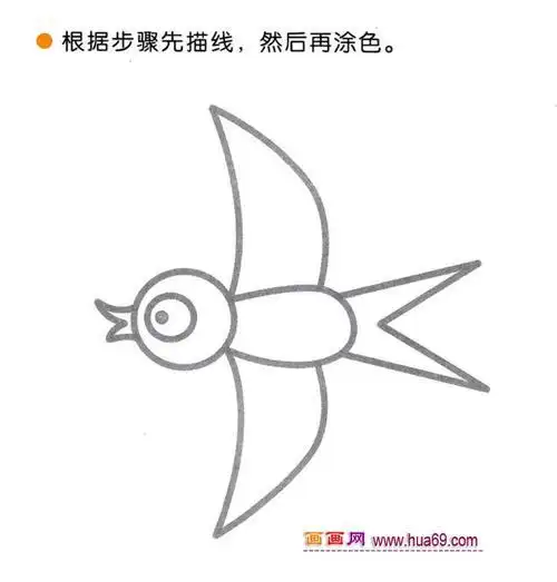 小燕子简笔画怎么画燕子的卡通画法卡通简笔画简笔画大全儿童简笔画小