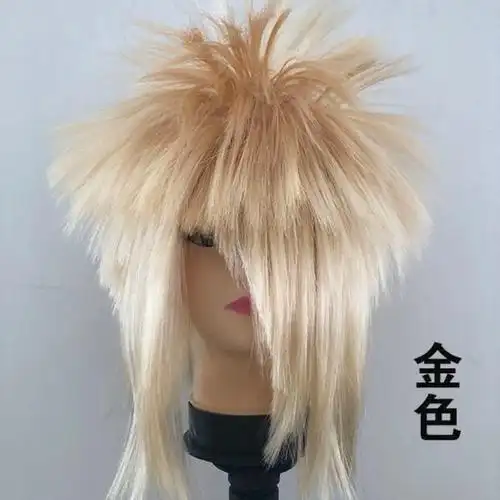 金色 杀马特假发葬爱家族假发非主流男爆炸头女表演道具头套搞怪沙雕