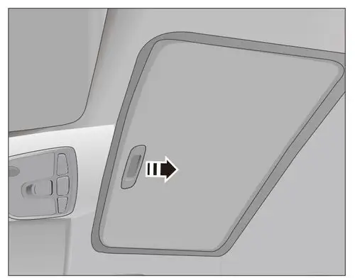 北汽新能源ex360如何使用天窗遮挡板?