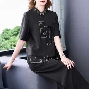 香云纱上衣女短款