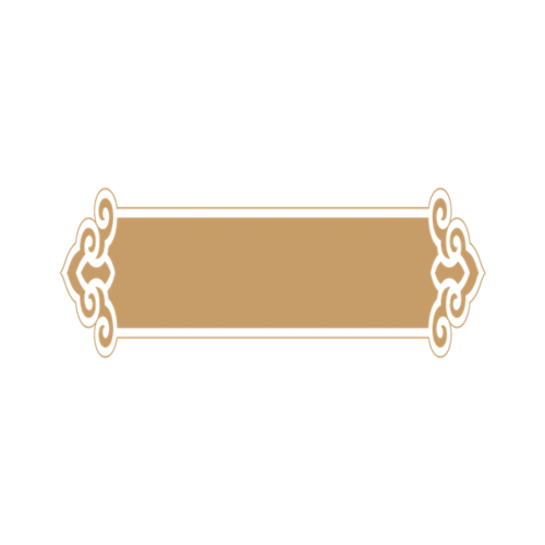 新年立体卷轴标题边框