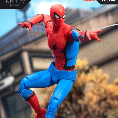 泛乐红蓝战衣蜘蛛侠手办玩具漫威正版玩偶积木拼装可动儿童礼物男