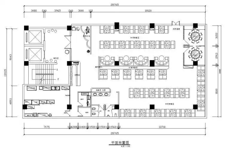 餐饮火锅店施工图设计 效果图-餐饮空间装修-筑龙室内设计论坛